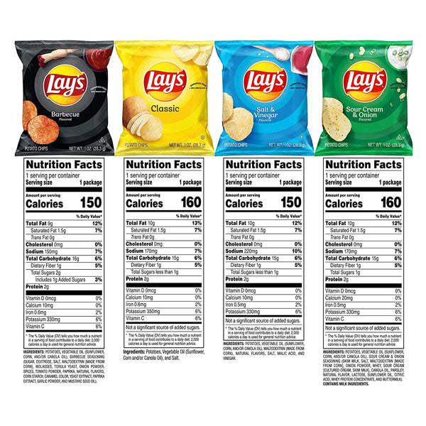 Lay's Potato Chips, 1 Ounce (Pack of 40)