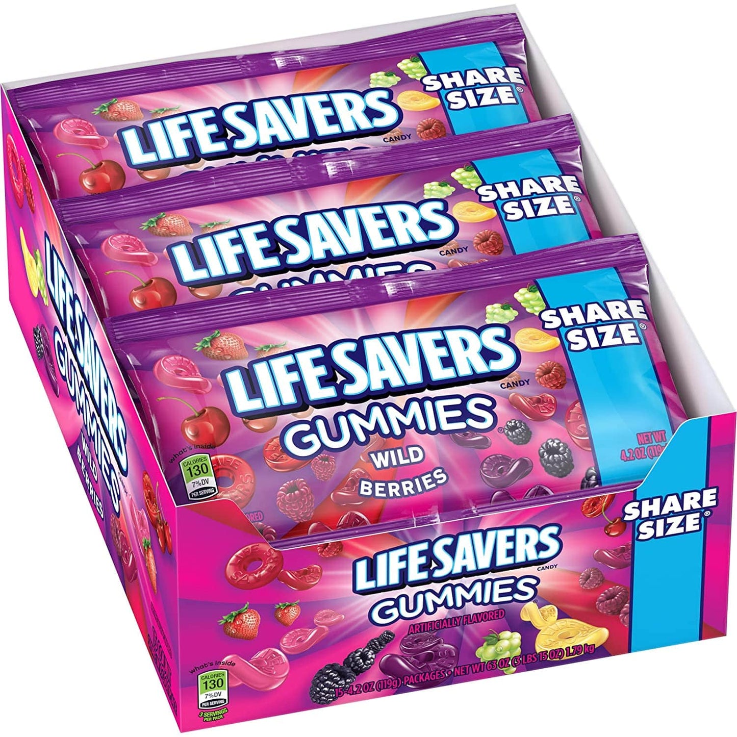 Life Savers Gummies Wild Berries Share Size – 4.2oz/ea -15ct